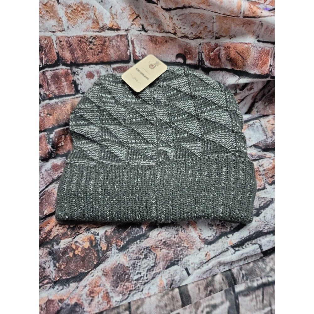 Nwt Fur FLEECE LINED Unisex KNIT CUFF Beanie Hat Gray Grey Super comfortable!